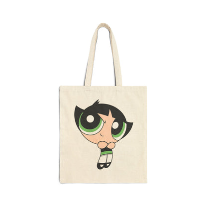 Buttercup Tote Bag - Eco-Friendly Cotton Canvas Bag for Powerpuff Girls Fans