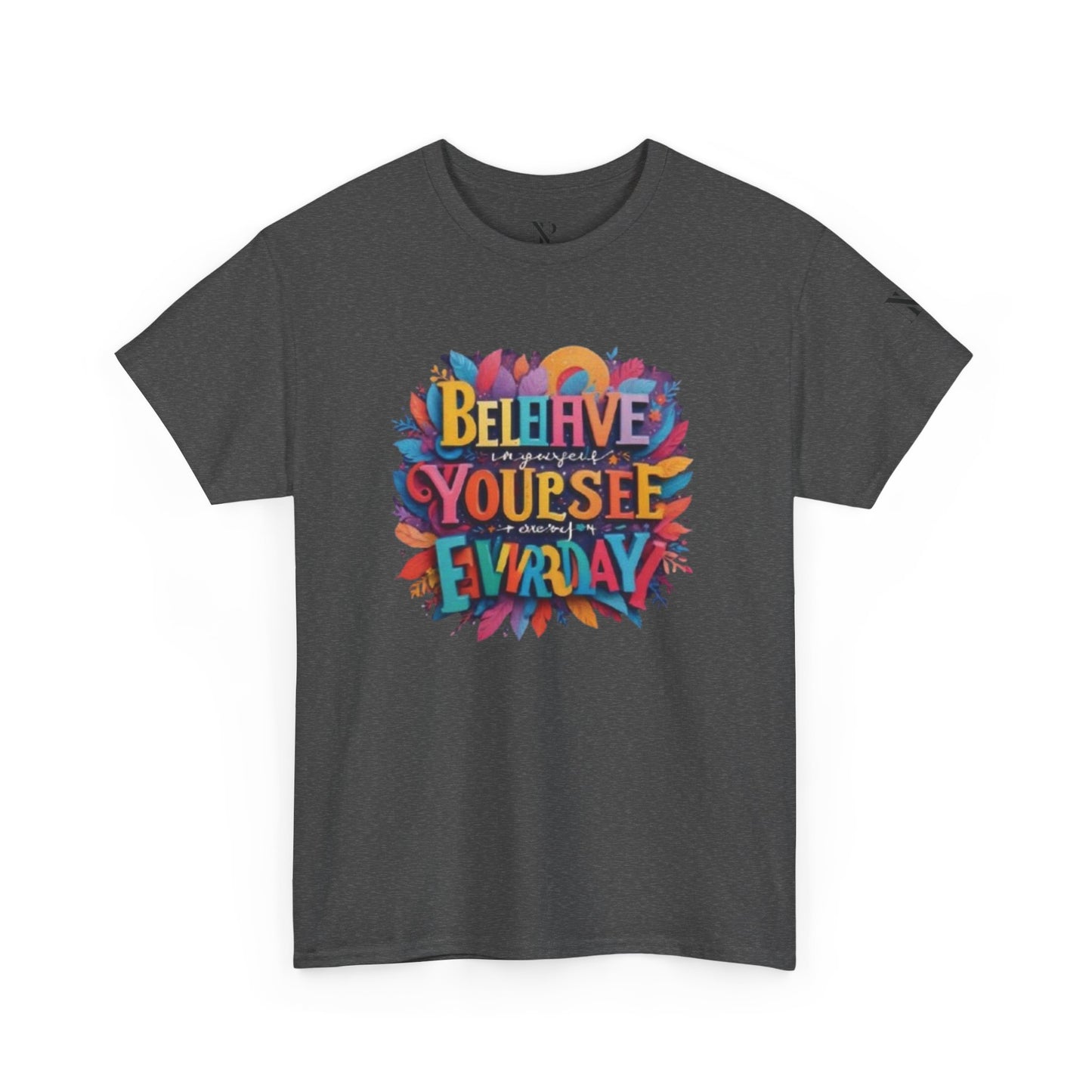 Inspirational Unisex Heavy Cotton Tee - "Believe in Yourself" Design