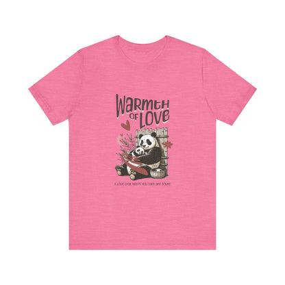 Warmth of Love Panda Tee - Unisex Jersey Short Sleeve T-Shirt