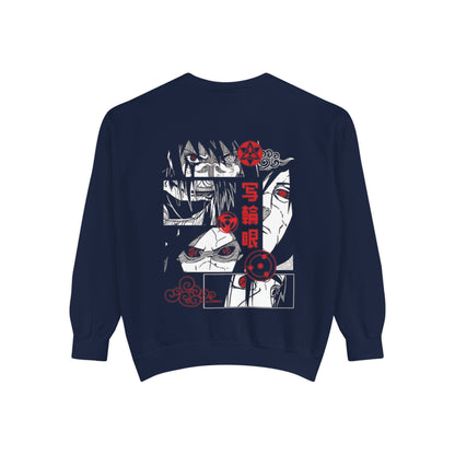 Anime-Inspired Unisex Garment-Dyed Sweatshirt with Unique Graphics