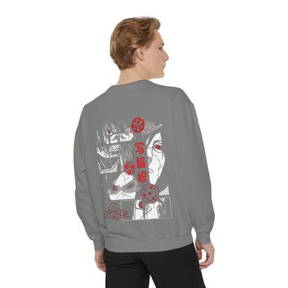 Anime-Inspired Unisex Garment-Dyed Sweatshirt with Unique Graphics