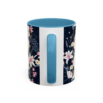 Personalized Floral 'Mama' Accent Coffee Mug - 11/15oz