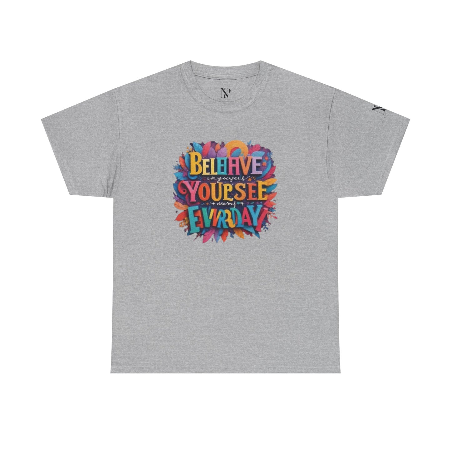 Inspirational Unisex Heavy Cotton Tee - "Believe in Yourself" Design
