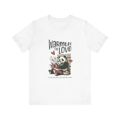 Warmth of Love Panda Tee - Unisex Jersey Short Sleeve T-Shirt