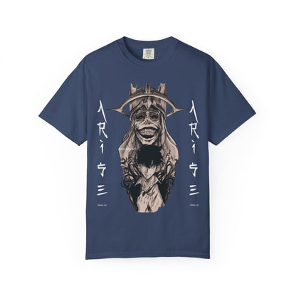 Unisex Garment-Dyed T-Shirt - Edgy Graphic Print for Fans of Anime & Streetwear