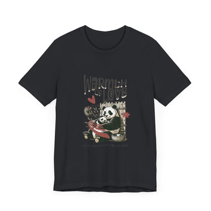 Warmth of Love Panda Tee - Unisex Jersey Short Sleeve T-Shirt