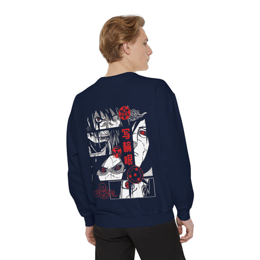 Anime-Inspired Unisex Garment-Dyed Sweatshirt with Unique Graphics