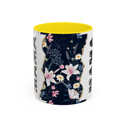 Personalized Floral 'Mama' Accent Coffee Mug - 11/15oz