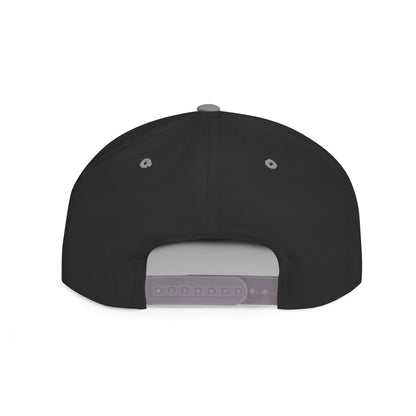 Stylish Flat Bill Snapback Hat with Red Cloud Design