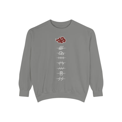 Anime-Inspired Unisex Garment-Dyed Sweatshirt with Unique Graphics