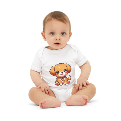 Cute Puppy Infant Jersey One Piece – Adorable Baby Bodysuit for Newborns
