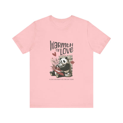 Warmth of Love Panda Tee - Unisex Jersey Short Sleeve T-Shirt