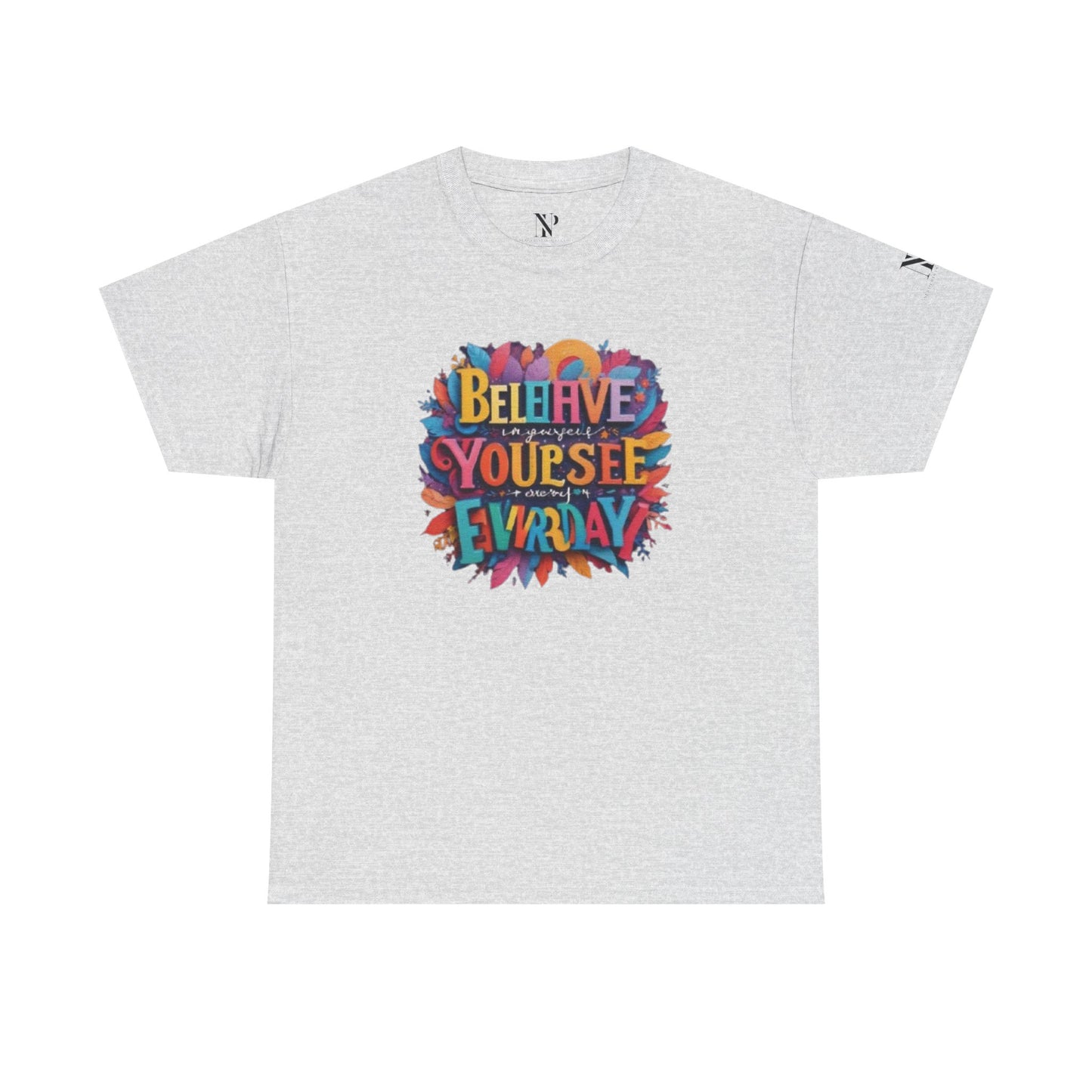 Inspirational Unisex Heavy Cotton Tee - "Believe in Yourself" Design