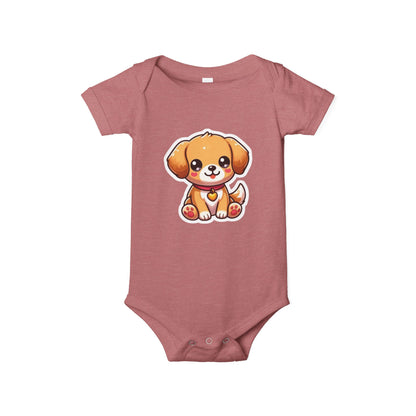 Cute Puppy Infant Jersey One Piece – Adorable Baby Bodysuit for Newborns