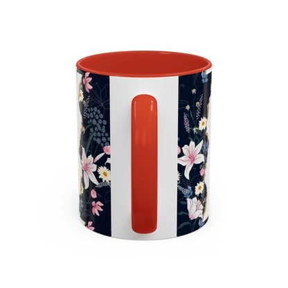 Personalized Floral 'Mama' Accent Coffee Mug - 11/15oz