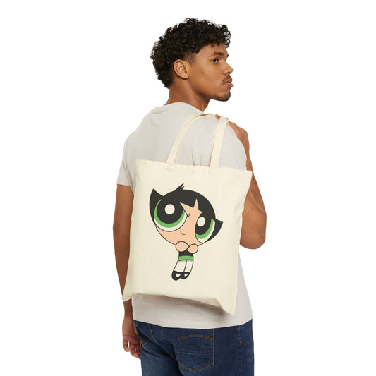Buttercup Tote Bag - Eco-Friendly Cotton Canvas Bag for Powerpuff Girls Fans