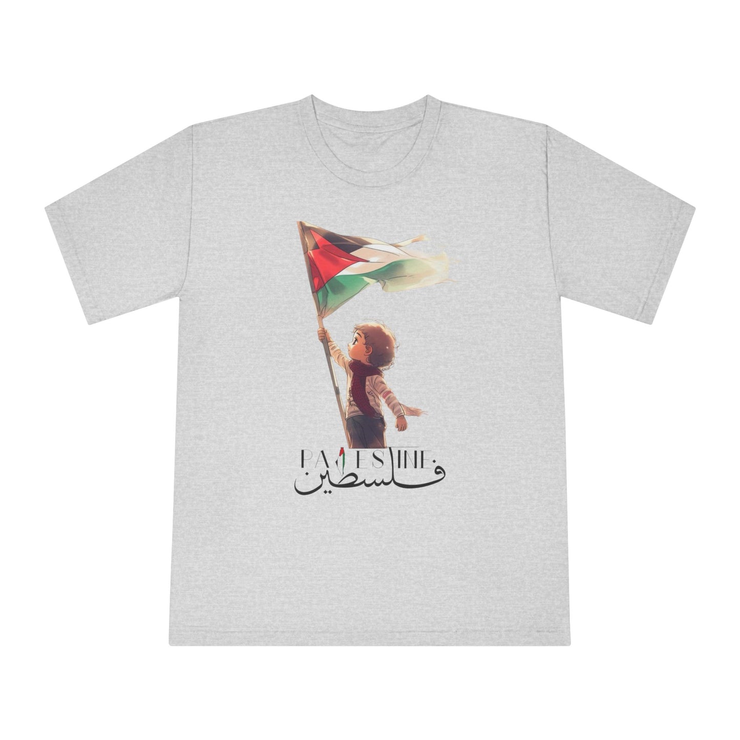 Unisex Classic Crewneck T-Shirt - Palestinian Freedom Flag Design