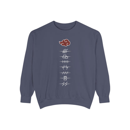Anime-Inspired Unisex Garment-Dyed Sweatshirt with Unique Graphics