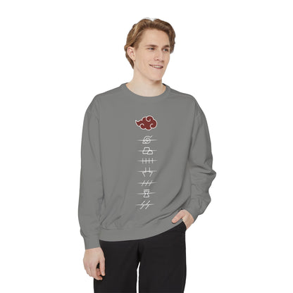 Anime-Inspired Unisex Garment-Dyed Sweatshirt with Unique Graphics