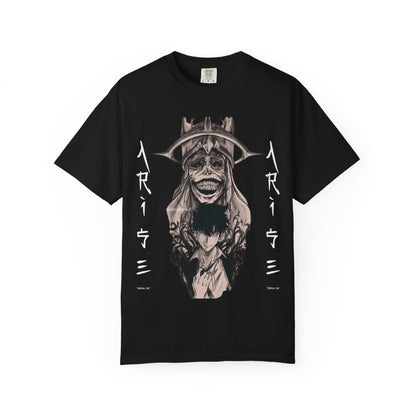 Unisex Garment-Dyed T-Shirt - Edgy Graphic Print for Fans of Anime & Streetwear