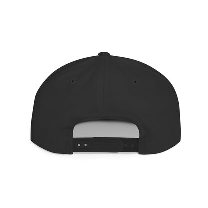 Stylish Flat Bill Snapback Hat with Red Cloud Design