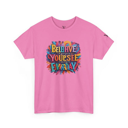 Inspirational Unisex Heavy Cotton Tee - "Believe in Yourself" Design