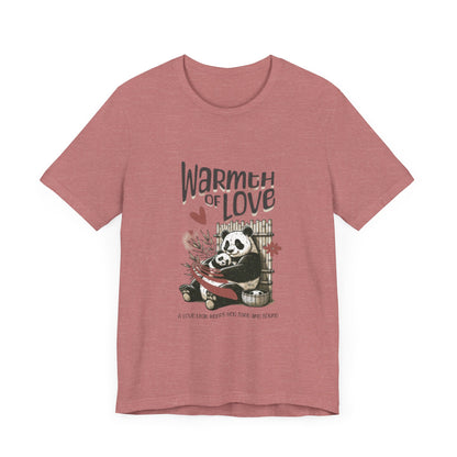 Warmth of Love Panda Tee - Unisex Jersey Short Sleeve T-Shirt