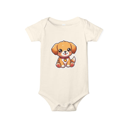 Cute Puppy Infant Jersey One Piece – Adorable Baby Bodysuit for Newborns