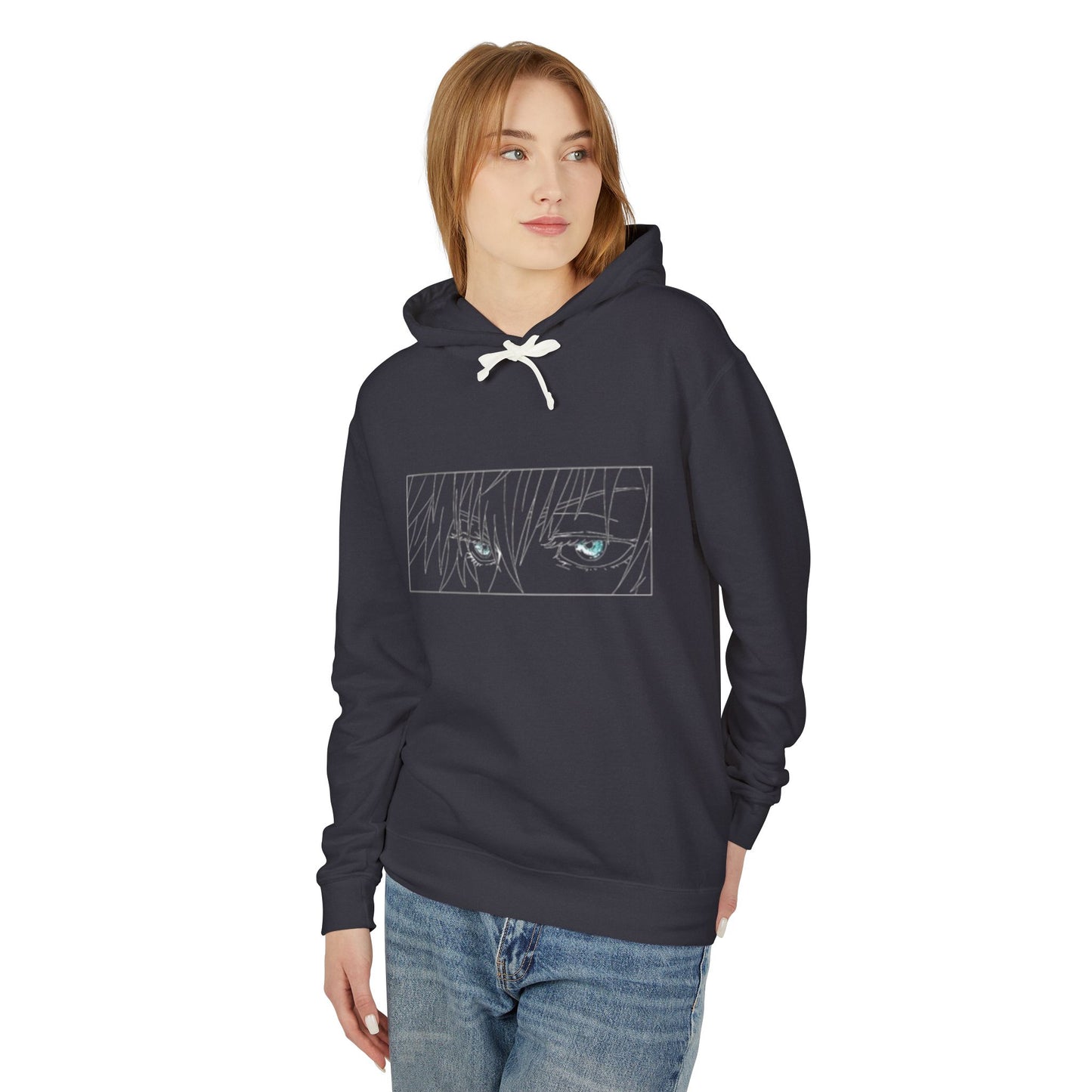 Unisex Lightweight Hoodie - Gojo 'Jujutsu Kaisen' Graphic Sweatshirt for Anime Fans