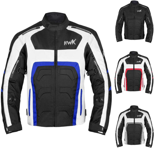 Spyder Motorcycle Jacket for Men with Weather Resistant Cordura Textile Fabric for Enduro Motocross Motorbike Riding and Impact Protection Armor, Dual Sport Motorcycle Riding Jacket (Blue, M)