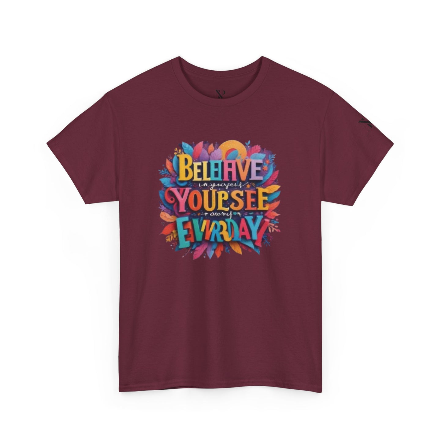 Inspirational Unisex Heavy Cotton Tee - "Believe in Yourself" Design