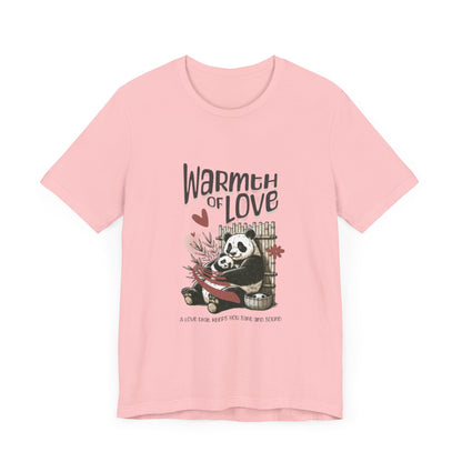 Warmth of Love Panda Tee - Unisex Jersey Short Sleeve T-Shirt