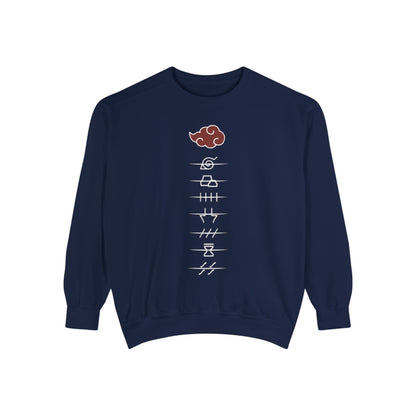 Anime-Inspired Unisex Garment-Dyed Sweatshirt with Unique Graphics
